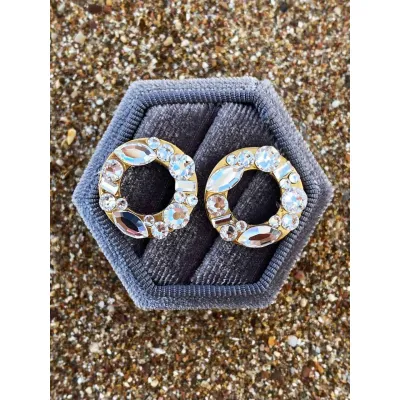 Kimberly Mini - Σκουλαρίκια Κρίκοι με Κρύσταλλα Swarovski Crystal