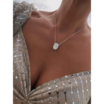 Lady Pendant / White Opal