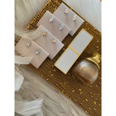 Navette Petite Stud Earrings / Pastel Shades