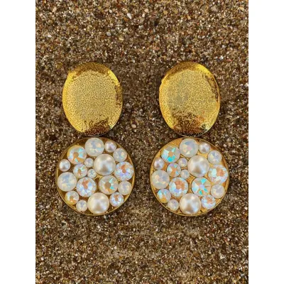 Ninetta Earrings / White Combo