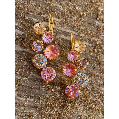 Radiant - Σκουλαρίκια με Κρύσταλλα Swarovski Pastel Combo