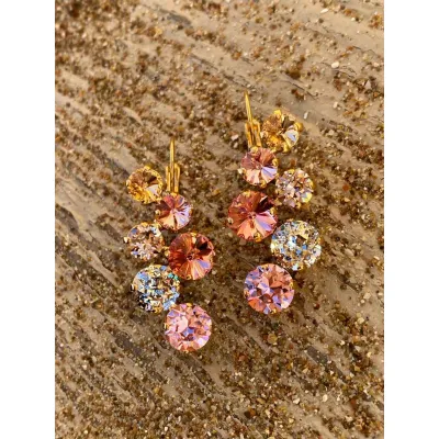 Radiant - Σκουλαρίκια με Κρύσταλλα Swarovski Pastel Combo