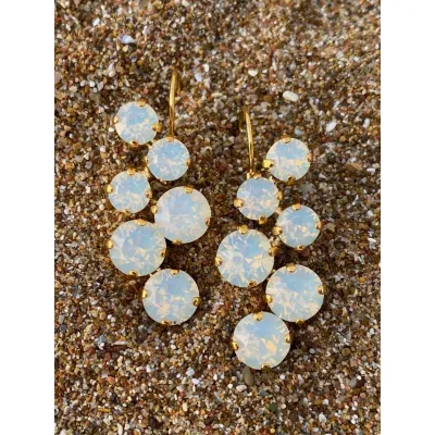 Radiant Earrings / White Opal