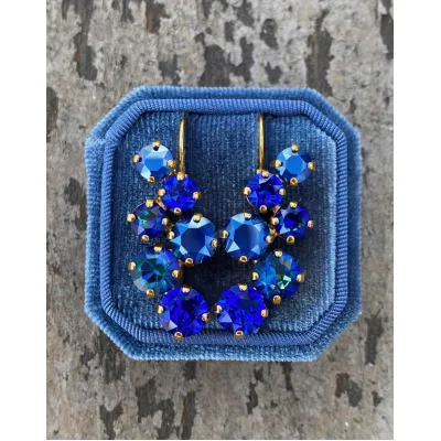 Radiant - Σκουλαρίκια με Κρύσταλλα Swarovski Blue Combo