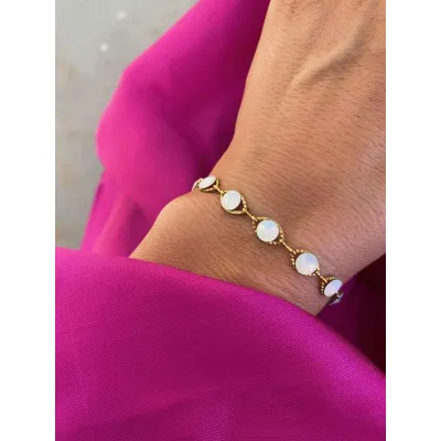 Rosie Bracelet / White Opal
