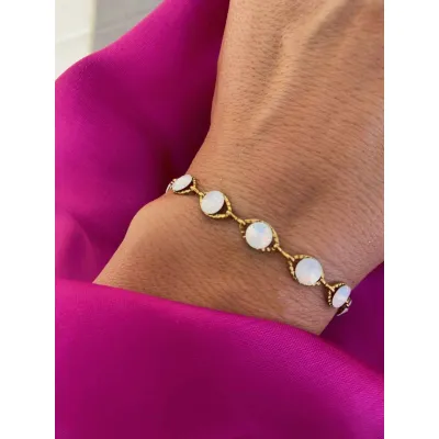 Rosie Bracelet / White Opal