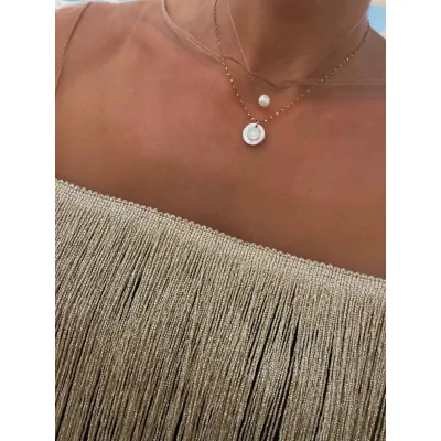 Isadora Pearl - Σετ Κολιέ με Πέρλα & Κρύσταλλο Swarovski 