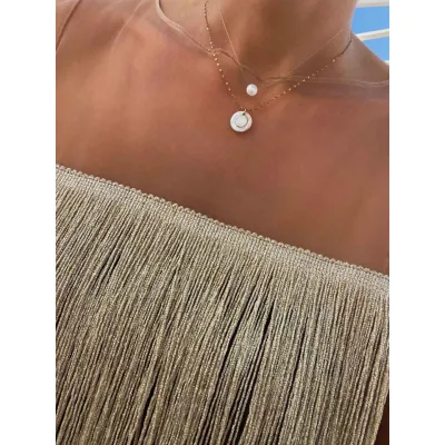 Isadora Pearl - Σετ Κολιέ με Πέρλα & Κρύσταλλο Swarovski 