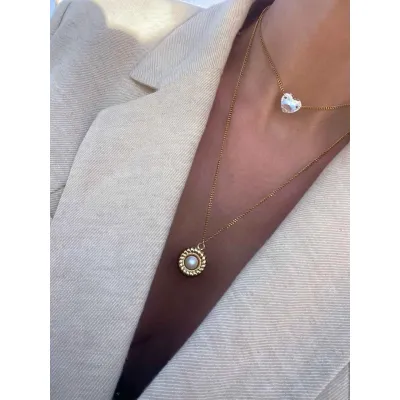 Royal Pearl Heart Set / Σετ με Τσοκερ Καρδιά & Μενταγιόν Πέρλα Swarovski