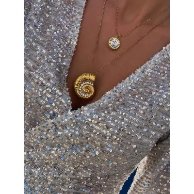 Golden Luxe - Σετ Κολιέ με Κρύσταλλα Swarovski Crystal