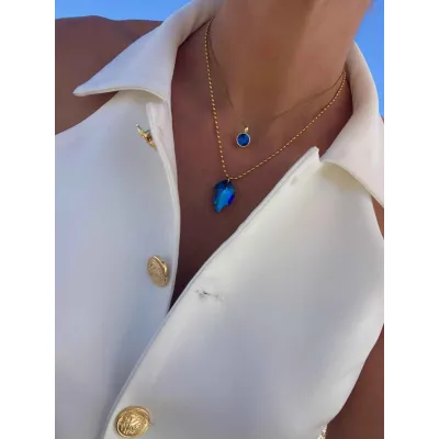 Bermuda Blue Mist - Σετ Kολιέ με Κρύσταλλα Swarovski 