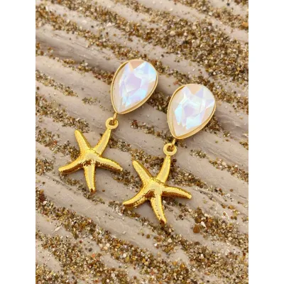 Starfish Mini Earrings / Light Grey Delite