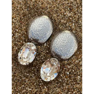 Veronica - Σφυρήλατα Σκουλαρίκια με Κρύσταλλο Swarovski Crystal