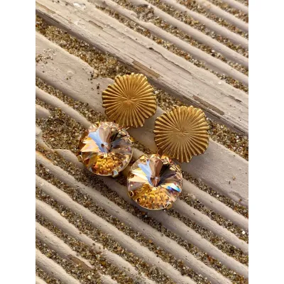 Maribella - Σκουλαρίκια με Κρύσταλλα Swarovski Light Peach