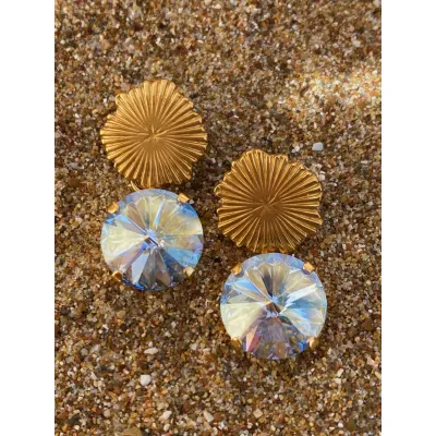 Maribella - Σκουλαρίκια με Κρύσταλλα Swarovski Silver Shade