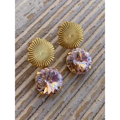 Maribella - Σκουλαρίκια με Κρύσταλλα Swarovski Vintage Rose