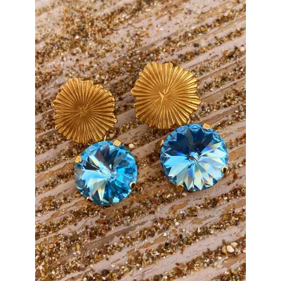 Maribella - Σκουλαρίκια με Κρύσταλλα Swarovski Aquamarine