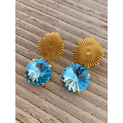 Maribella - Σκουλαρίκια με Κρύσταλλα Swarovski Aquamarine