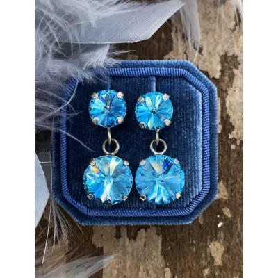 Alysia - Σκουλαρίκια Με Κρύσταλλα Swarovski Aquamarine