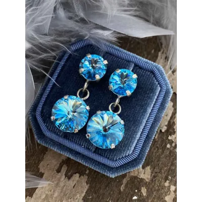 Alysia - Σκουλαρίκια Με Κρύσταλλα Swarovski Aquamarine