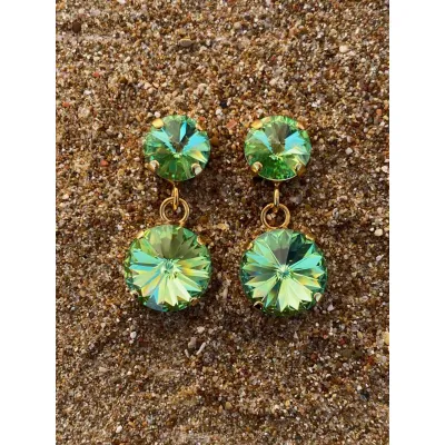 Alysia - Σκουλαρίκια Με Κρύσταλλα Swarovski Peridot