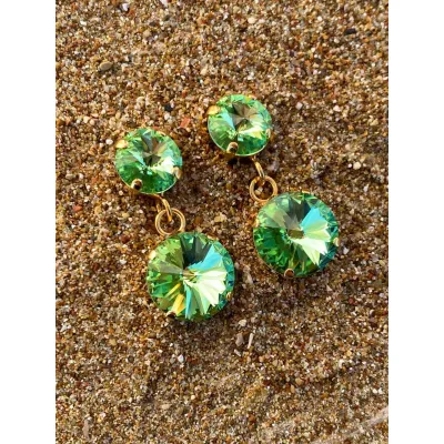 Alysia - Σκουλαρίκια Με Κρύσταλλα Swarovski Peridot