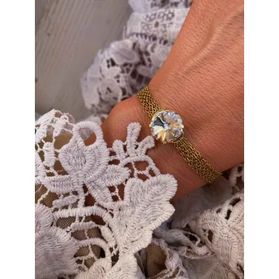 Victoria - Βραχιόλι με Κρύσταλλο Swarovski - Light Silk
