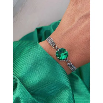 Victoria - Βραχιόλι με Κρύσταλλο Swarovski - Majestic Green