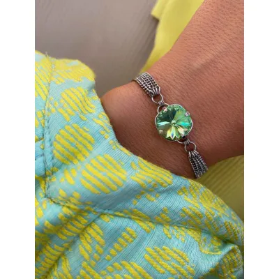 Victoria - Βραχιόλι με Κρύσταλλο Swarovski Chrysolite