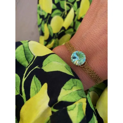 Victoria - Βραχιόλι με Κρύσταλλο Swarovski Chrysolite