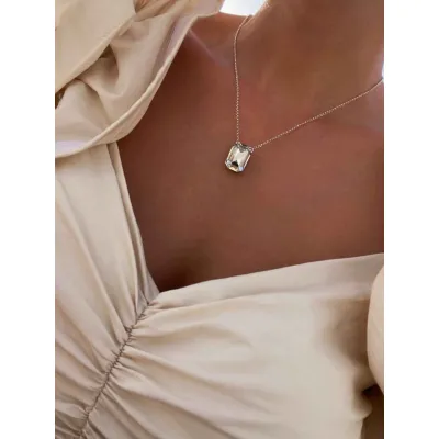 Vindemia - Κολιέ με Μενταγιόν από Ασήμι 925 & Κρύσταλλο Swarovski Crystal