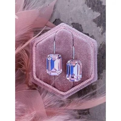 Vindemia Mini - Σκουλαρίκια Κρεμαστά με Κρύσταλλα Swarovski Rosaline