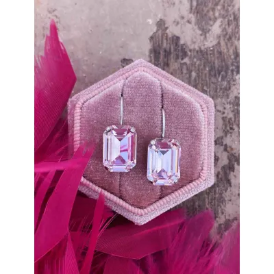 Vindemia Mini - Σκουλαρίκια Κρεμαστά με Κρύσταλλα Swarovski Rosaline