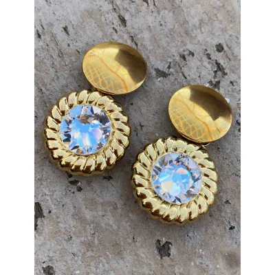 Genevieve - Vintage Σκουλαρίκια με Κρύσταλλα Swarovski Crystal