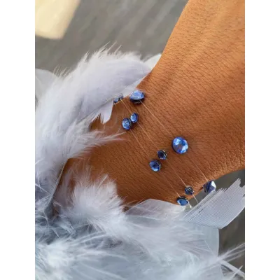Light Sapphire Βραχιόλια με Διάφανη Πετονιά & Κρύσταλλα Swarovski