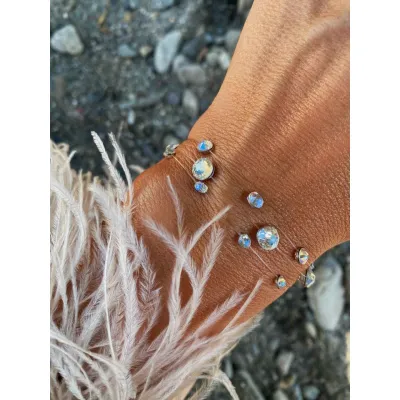 Moonlight Βραχιόλια με Διάφανη Πετονιά & Κρύσταλλα Swarovski