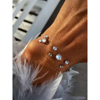 Crystal Βραχιόλια με Διάφανη Πετονιά & Κρύσταλλα Swarovski