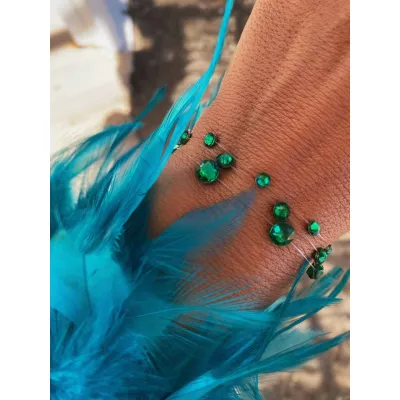 Majestic Green Βραχιόλια με Διάφανη Πετονιά & Κρύσταλλα Swarovski