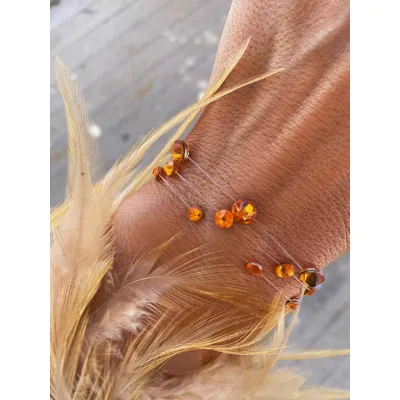 Tangerine Βραχιόλια με Διάφανη Πετονιά & Κρύσταλλα Swarovski