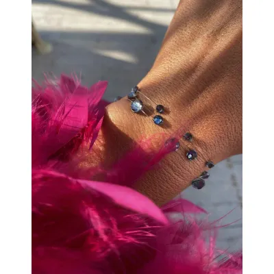 Silver Night Βραχιόλια με Διάφανη Πετονιά & Κρύσταλλα Swarovski