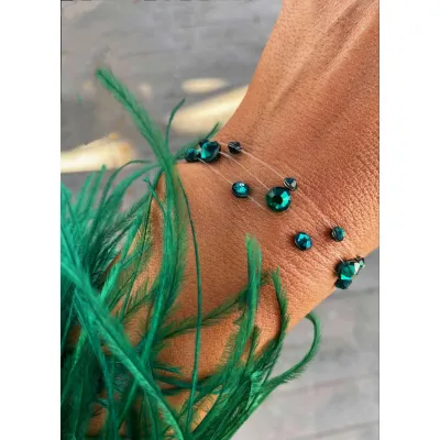 Emerald Βραχιόλια με Διάφανη Πετονιά & Κρύσταλλα Swarovski