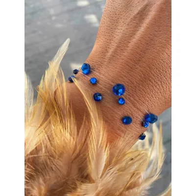 Capri Blue Βραχιόλια με Διάφανη Πετονιά & Κρύσταλλα Swarovski