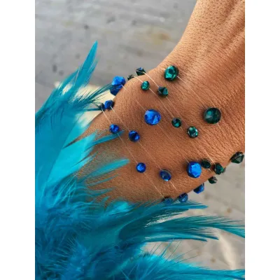 Capri Blue Βραχιόλια με Διάφανη Πετονιά & Κρύσταλλα Swarovski