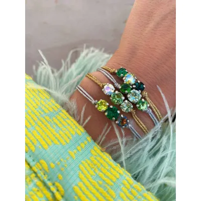 Green Crystal / Σετ Βραχιολιών με Κρύσταλλα Swarovski Green Combo