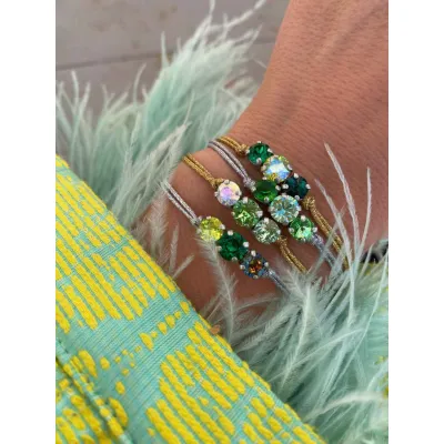 Green Crystal / Σετ Βραχιολιών με Κρύσταλλα Swarovski Green Combo