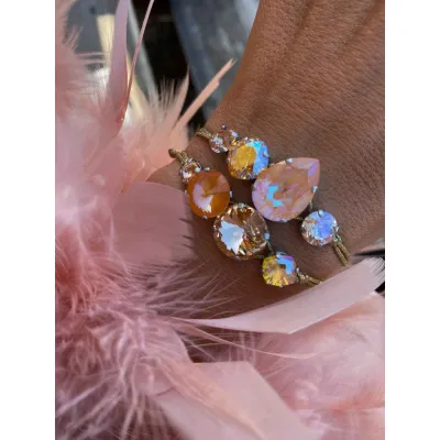 Soft Peach - Σετ Βραχιολιών με Κρύσταλλα Swarovski