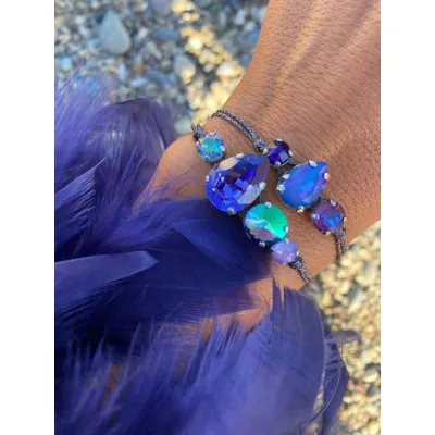 Royal Purple / Σετ Βραχιολιών με Κρύσταλλα Swarovski