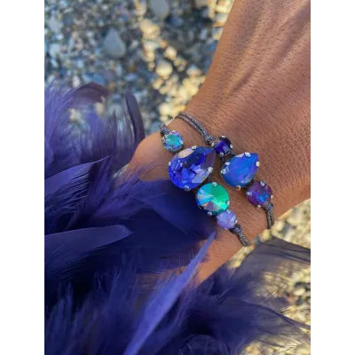 Royal Purple / Σετ Βραχιολιών με Κρύσταλλα Swarovski