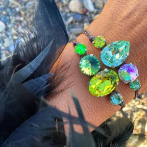 Lime Glow / Σετ Βραχιολιών με Κρύσταλλα Swarovski