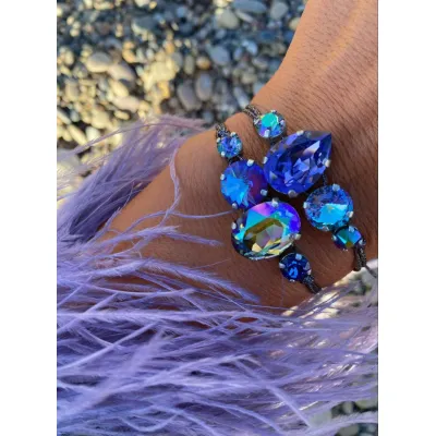 Purple Shimmer / Σετ Βραχιολιών με Κρύσταλλα Swarovski